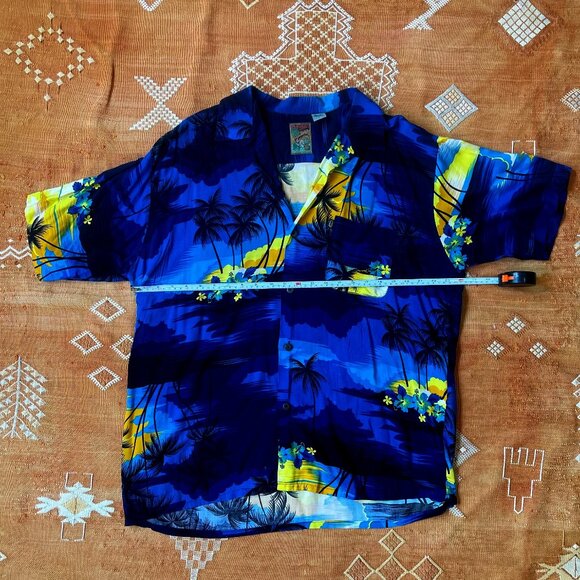 Vintage Pineapple Connection Hawaiian Shirt – Tropical Palm Print, Size XL - Picture 2 of 5